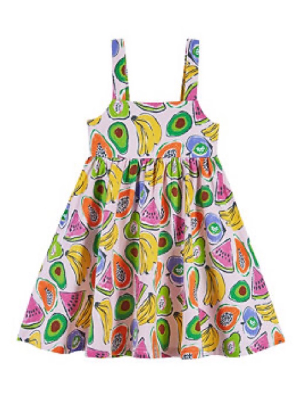 Andy & Evan Pink Fruit-Print Toddler Sundress with Yellow & Green Accents 2T